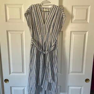 Striped Blue and White Dress